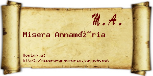 Misera Annamária névjegykártya